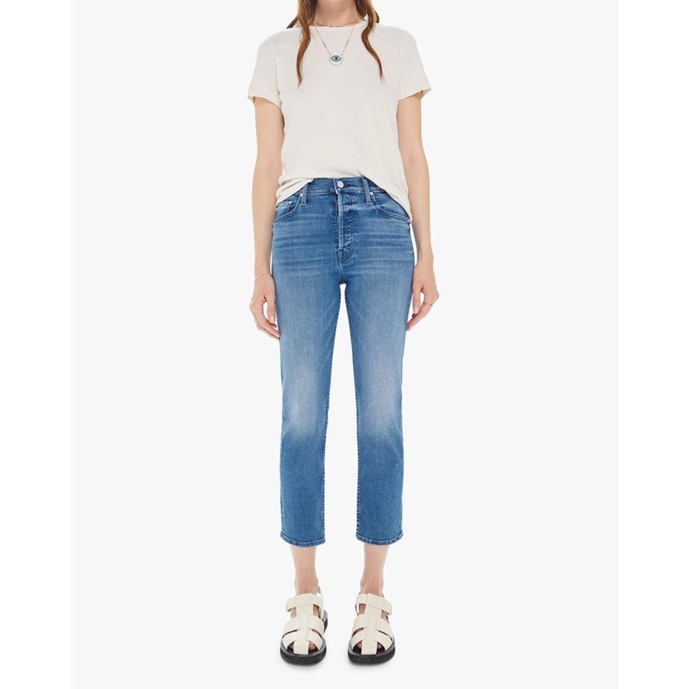 MOTHER The Tomcat High- Rise Cropped Jeans in Oui Oui, size 26